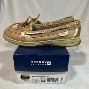 Angelfish linen eyelet Sperry Top-Siders